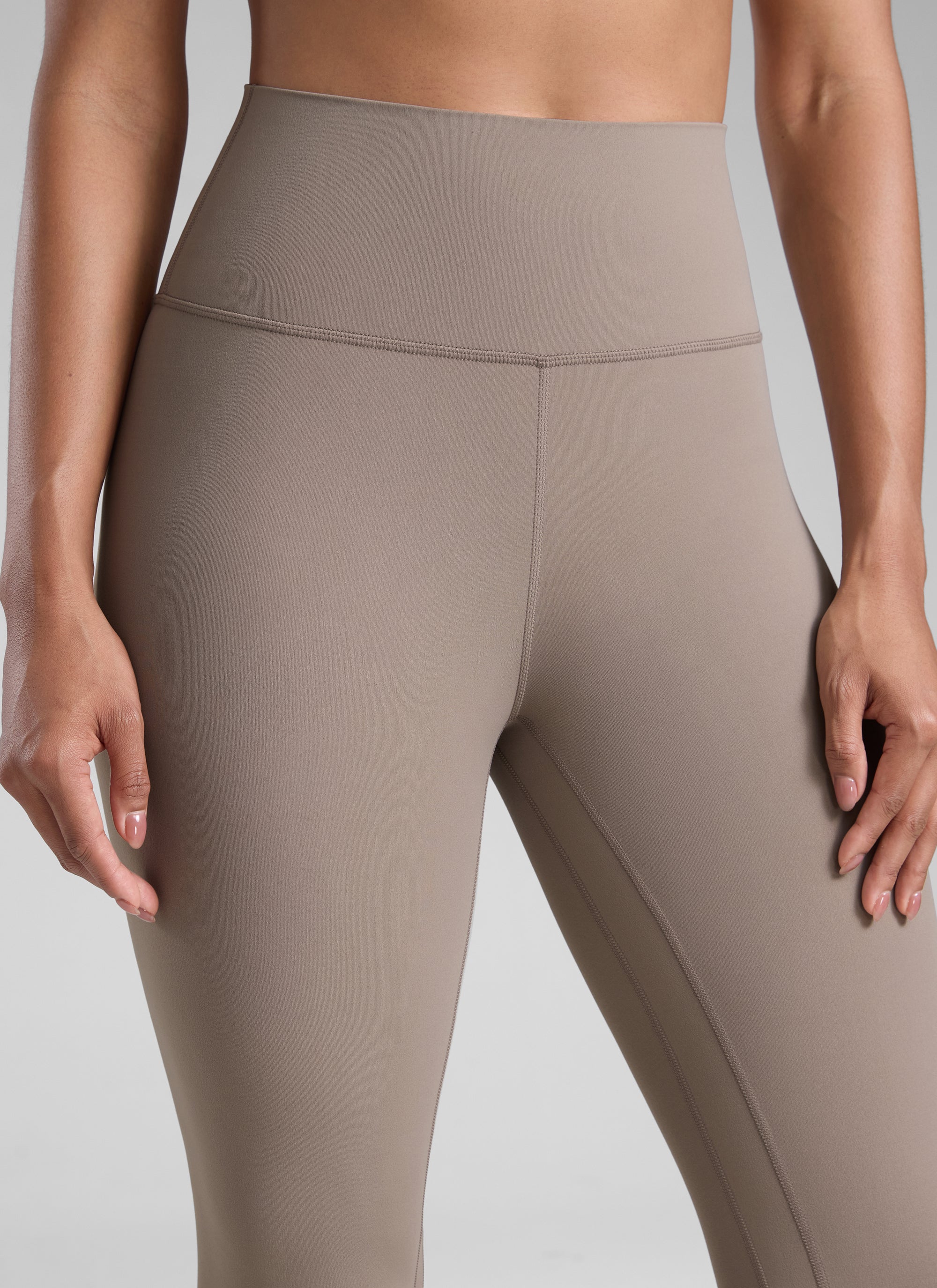 High Rise Workout Leggings - Butterlift Fabric, 25 Inch Creamy Latte - view 4