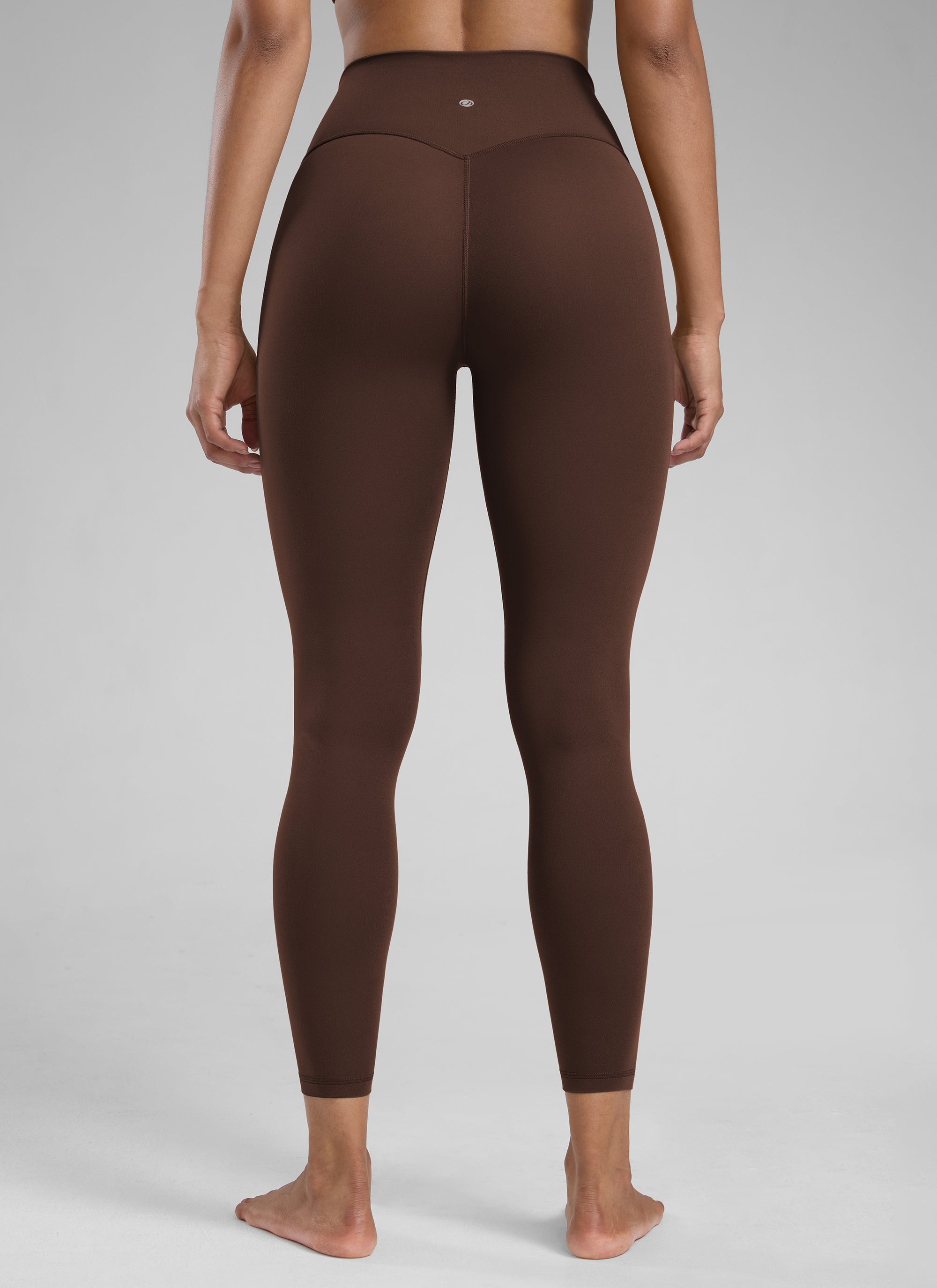High Rise Workout Leggings - Butterlift Fabric, 25 Inch Lava Brown - view 2