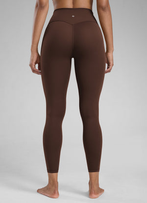 High Rise Workout Leggings - Butterlift Fabric, 25 Inch Lava Brown - view 2