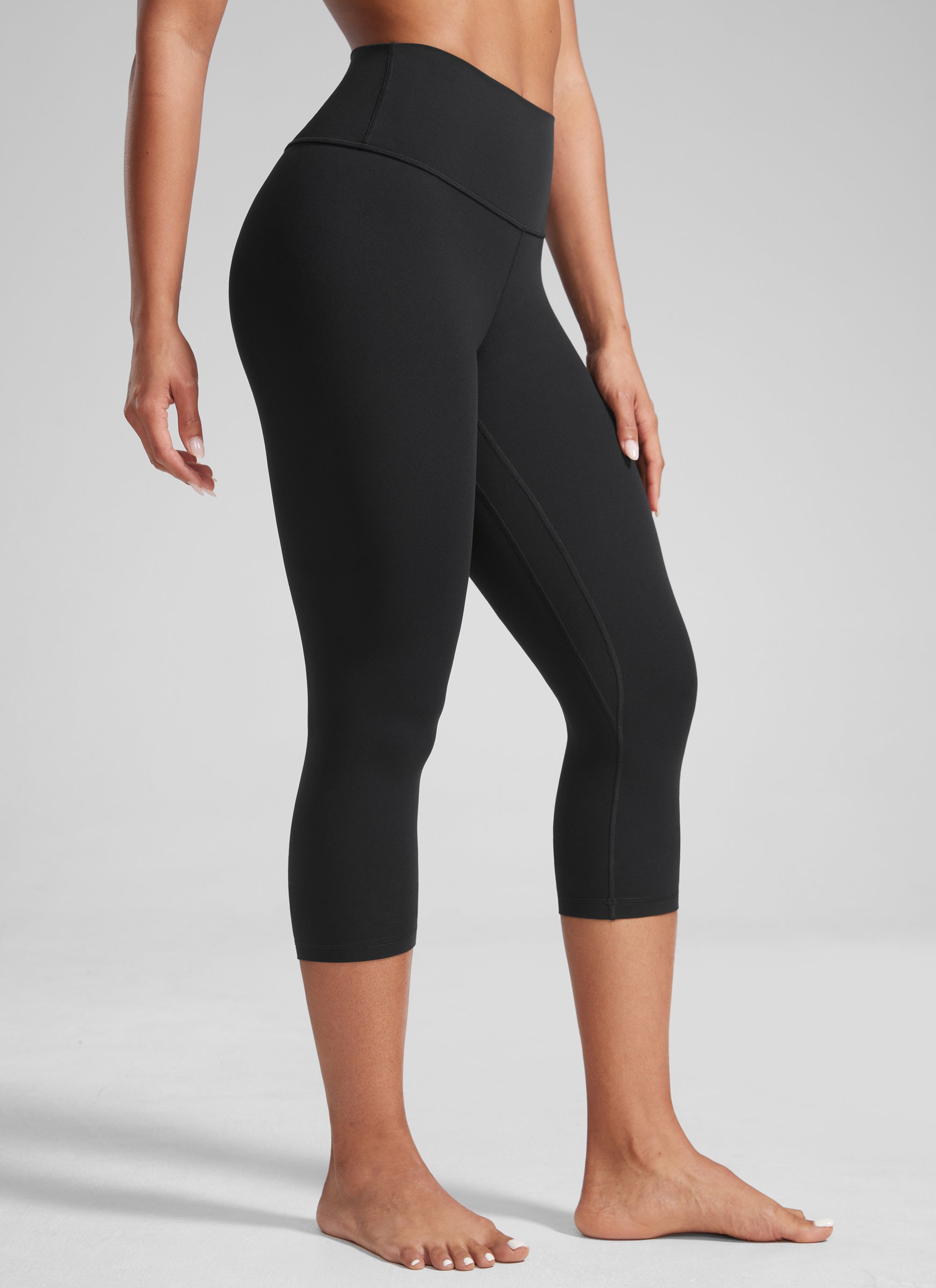 High Rise Workout Leggings - Butterlift Fabric, 21 Inch Black - view 1