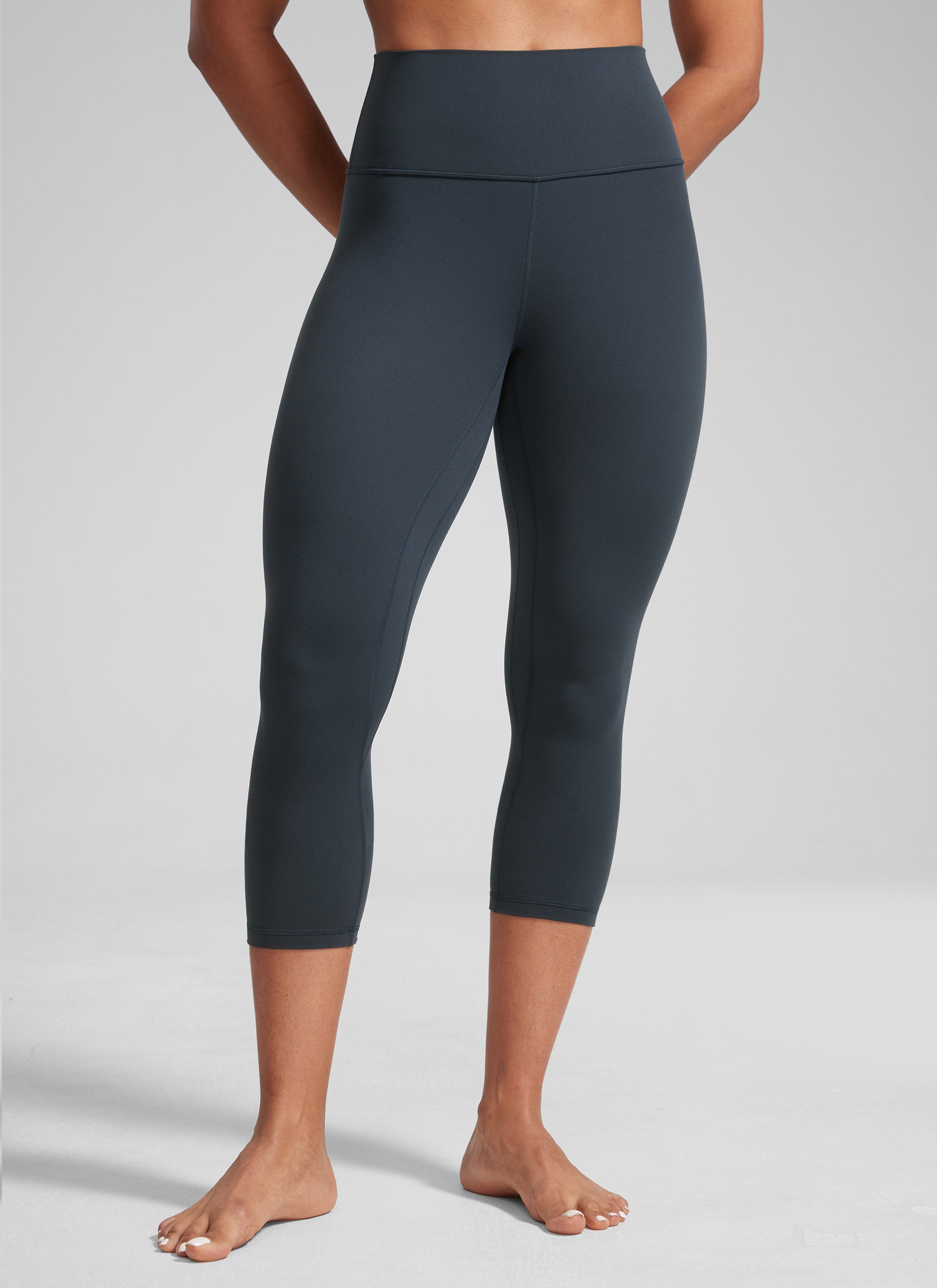 High Rise Workout Leggings - Butterlift Fabric, 21 Inch True Navy - view 1