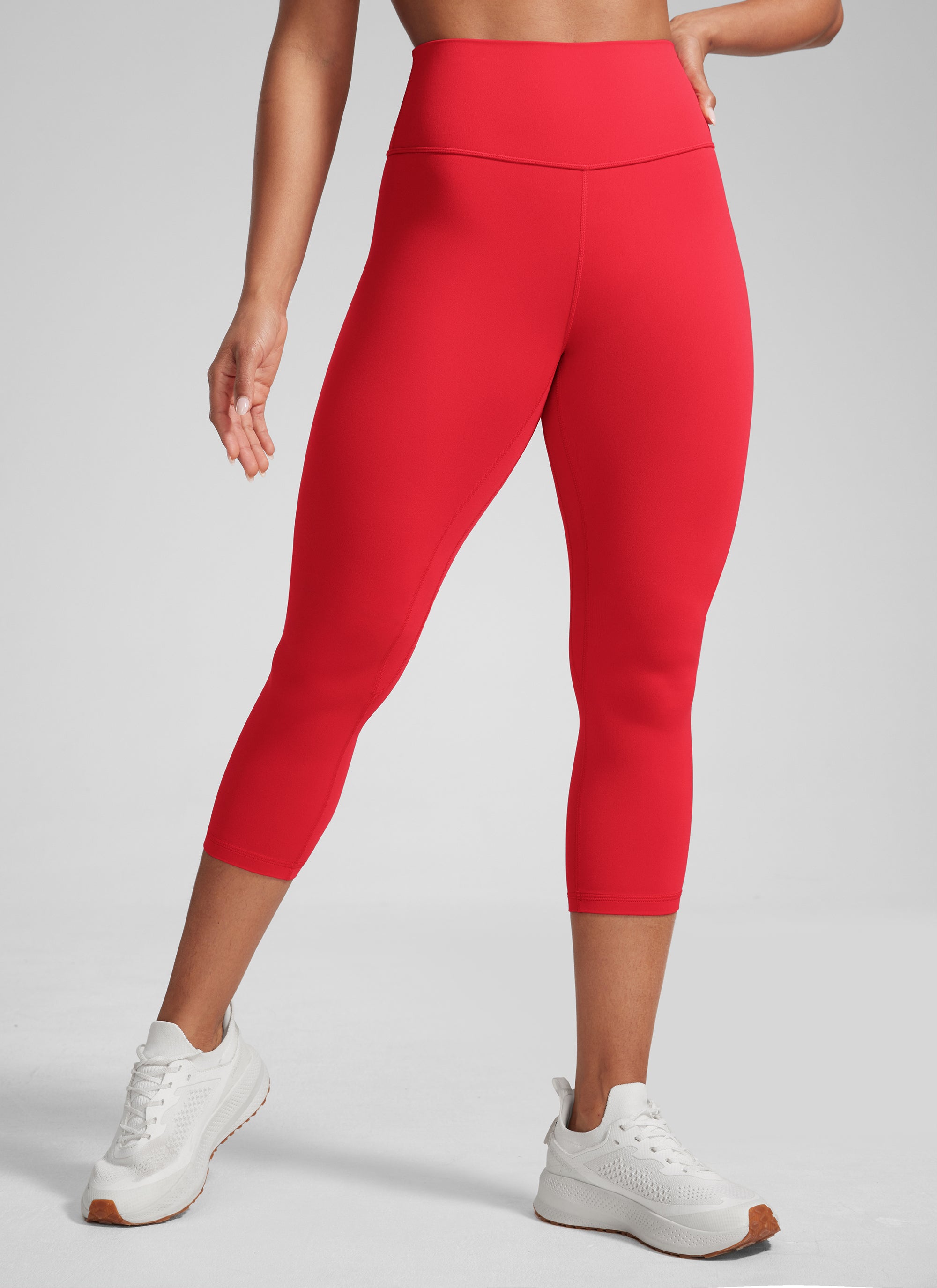 High Rise Workout Leggings - Butterlift Fabric, 21 Inch Aurora Red - view 1