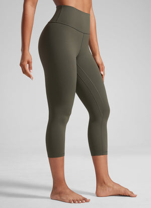 High Rise Workout Leggings - Butterlift Fabric, 21 Inch Light Army Green - view 4