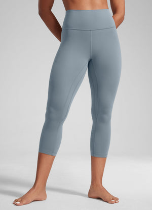 High Rise Workout Leggings - Butterlift Fabric, 21 Inch Belgian Blue - view 1