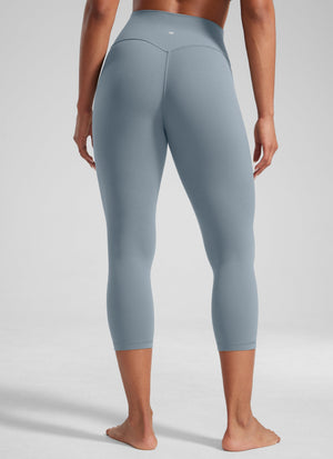 High Rise Workout Leggings - Butterlift Fabric, 21 Inch Belgian Blue - view 2