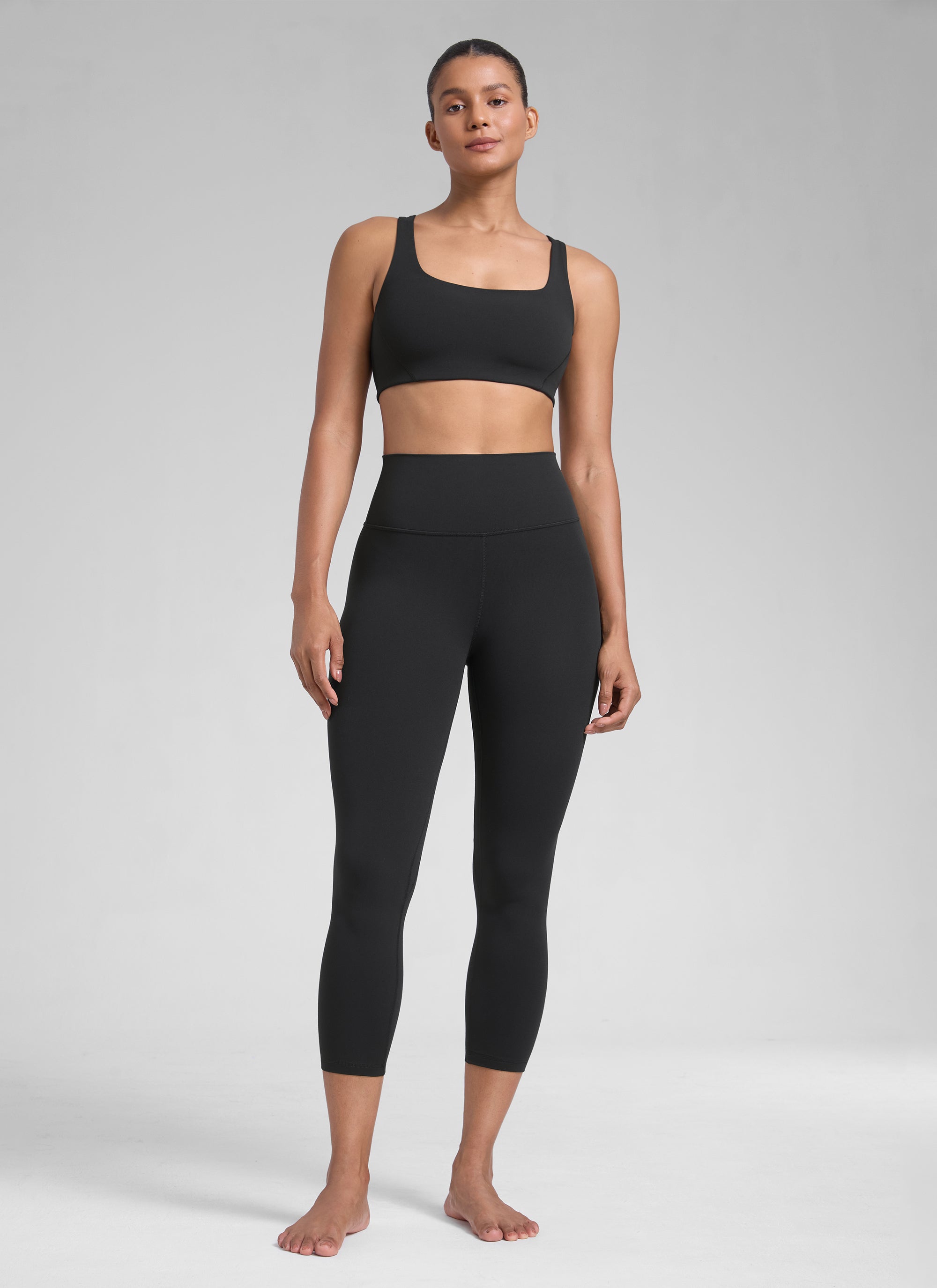 High Rise Workout Leggings - Butterlift Fabric, 23 Inch Black - view 3