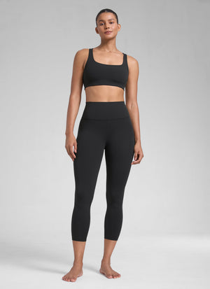 High Rise Workout Leggings - Butterlift Fabric, 23 Inch Black - view 3