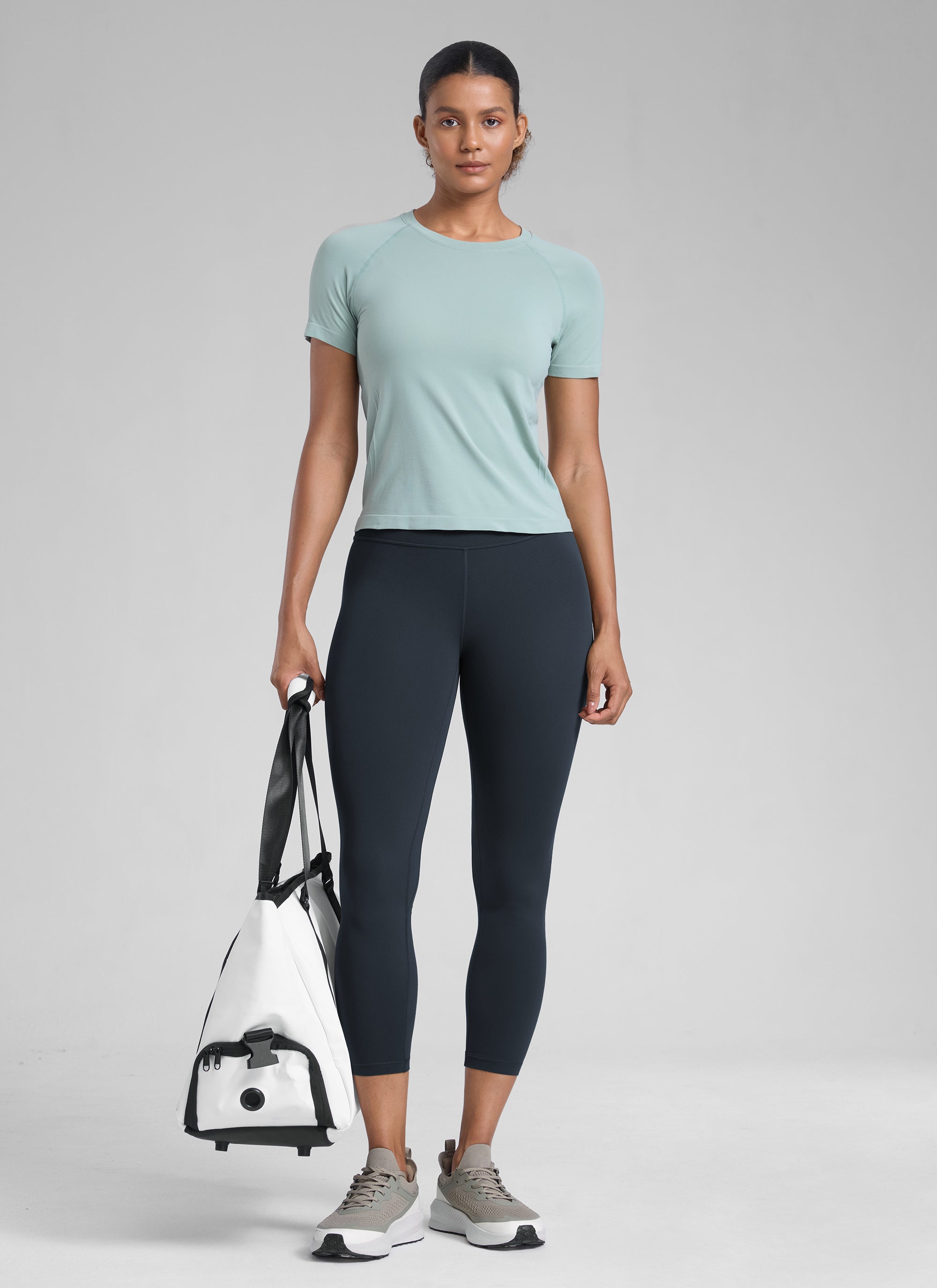 High Rise Workout Leggings - Butterlift Fabric, 23 Inch True Navy - view 3