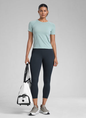 High Rise Workout Leggings - Butterlift Fabric, 23 Inch True Navy - view 3