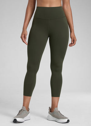 High Rise Workout Leggings - Butterlift Fabric, 23 Inch Olive Green - view 1