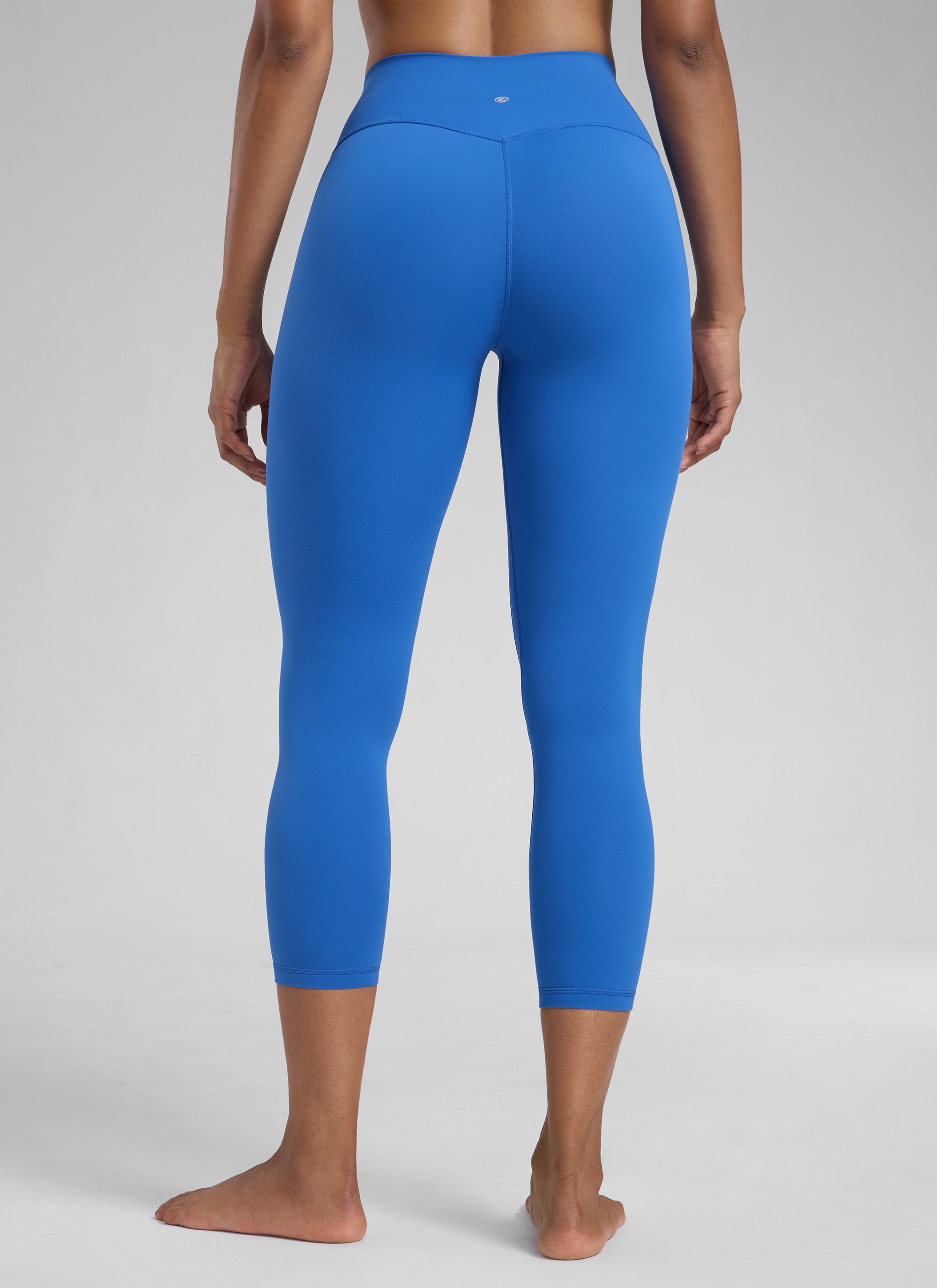High Rise Workout Leggings - Butterlift Fabric, 23 Inch Sparkle Blue - view 2