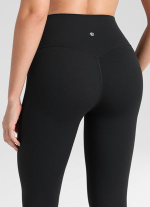High Rise Workout Leggings - Butterlift Fabric, 28 Inch Tall Black - view 4