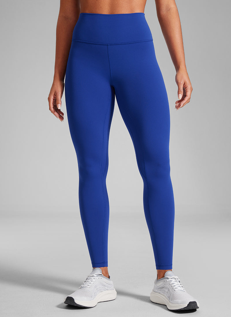 High Rise Workout Leggings - Butterlift Fabric, 28 Inch Tall Waves Blue - view 2
