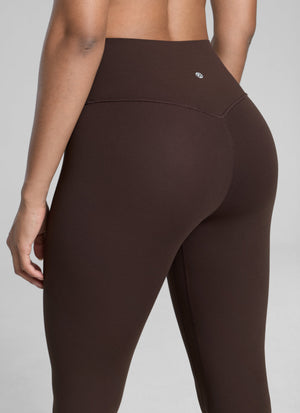 High Rise Workout Leggings - Butterlift Fabric, 28 Inch Tall Hot Fudge Brown - view 3