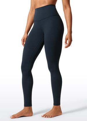 High Rise Workout Leggings - Butterlift Fabric, 28 Inch Tall True Navy - view 1