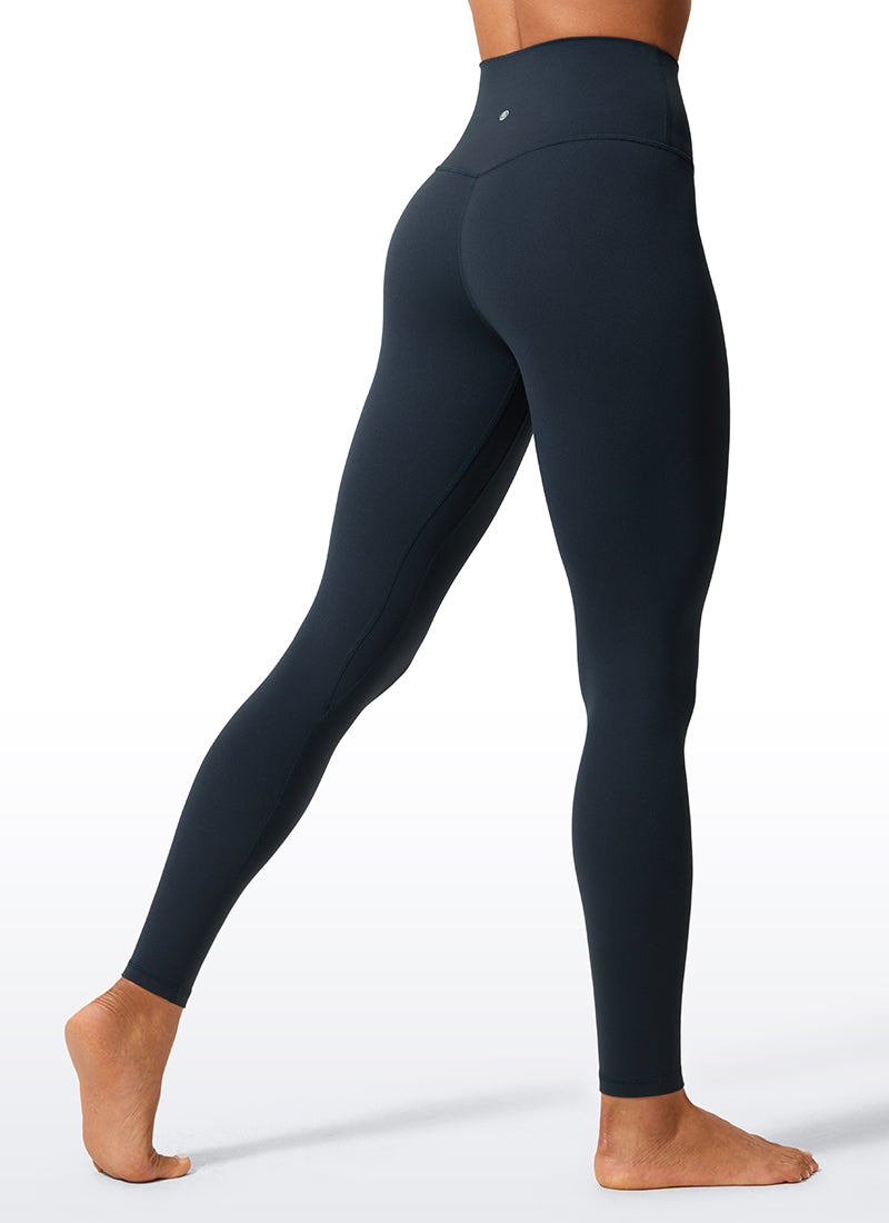High Rise Workout Leggings - Butterlift Fabric, 28 Inch Tall True Navy - view 2