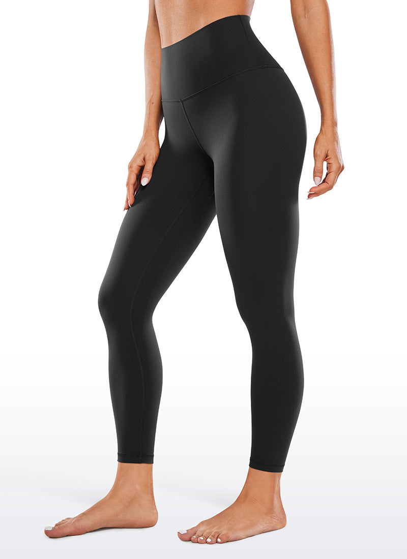 Yoga Leggings with Double Seam - Butterluxe, High Waist, 25 Inch Black - view 1