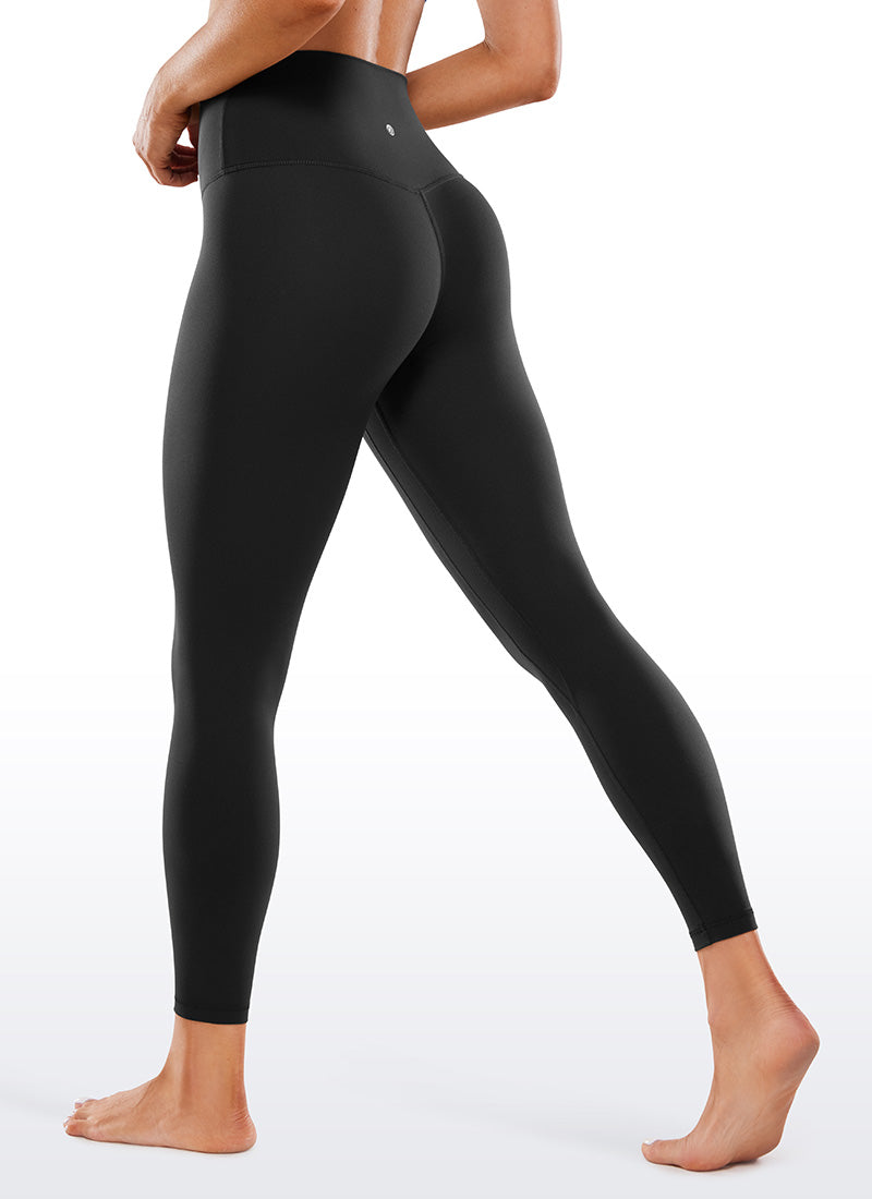 Yoga Leggings with Double Seam - Butterluxe, High Waist, 25 Inch Black - view 2