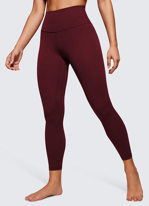 Yoga Leggings with Double Seam - Butterluxe, High Waist, 25 Inch Red Merlot - view 1