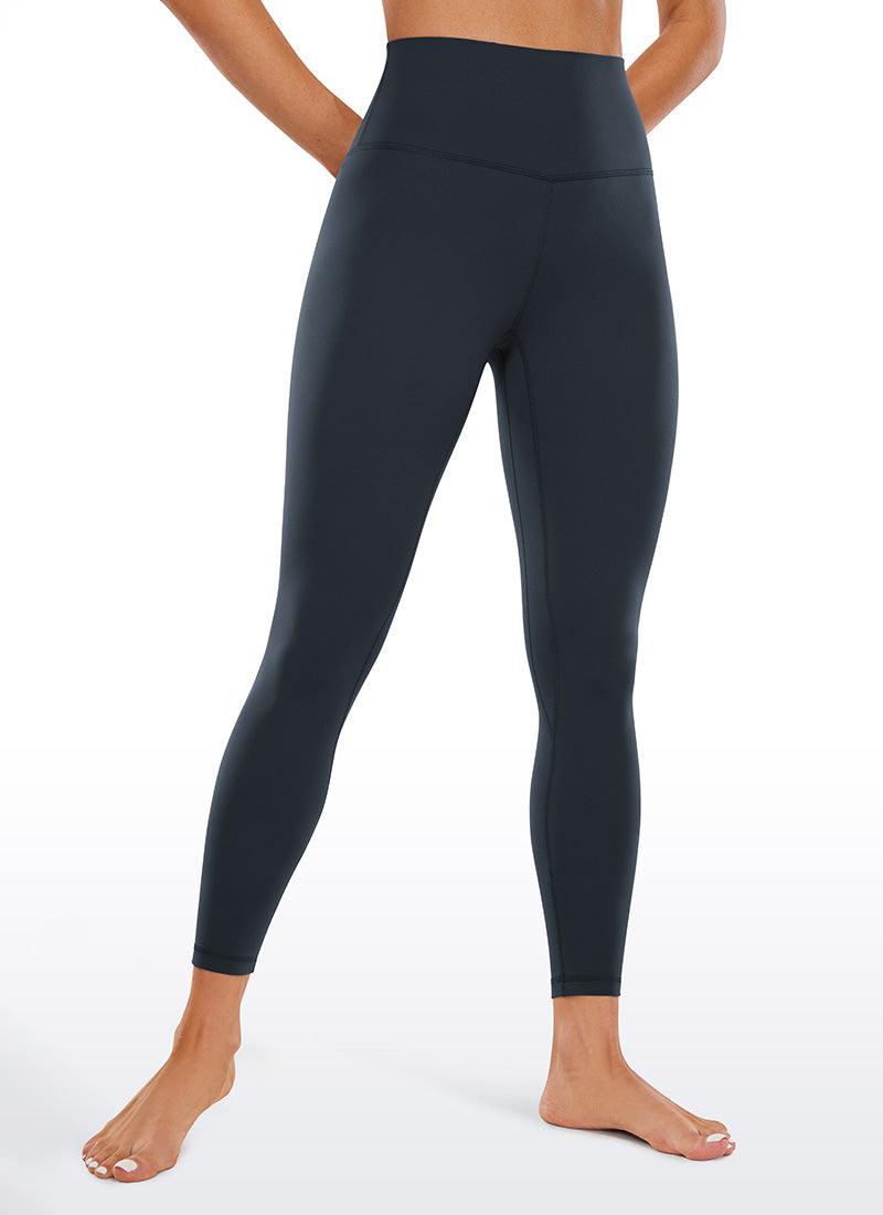 Yoga Leggings with Double Seam - Butterluxe, High Waist, 25 Inch True Navy - view 1