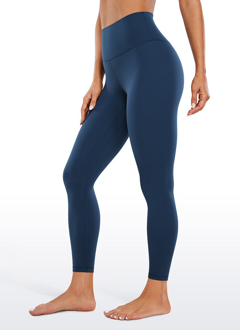 Yoga Leggings with Double Seam - Butterluxe, High Waist, 25 Inch French Navy - view 1