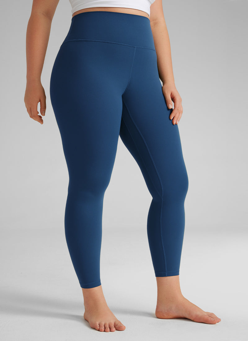 Yoga Leggings with Double Seam - Butterluxe, High Waist, 25 Inch French Navy - view 5