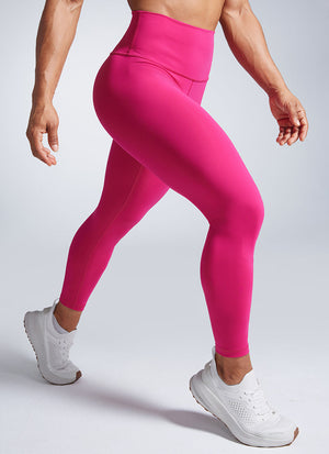 Lightweight Workout Leggings - Butterbreeze Fabric, High Waist, 25 Inch Granita Pink - view 1