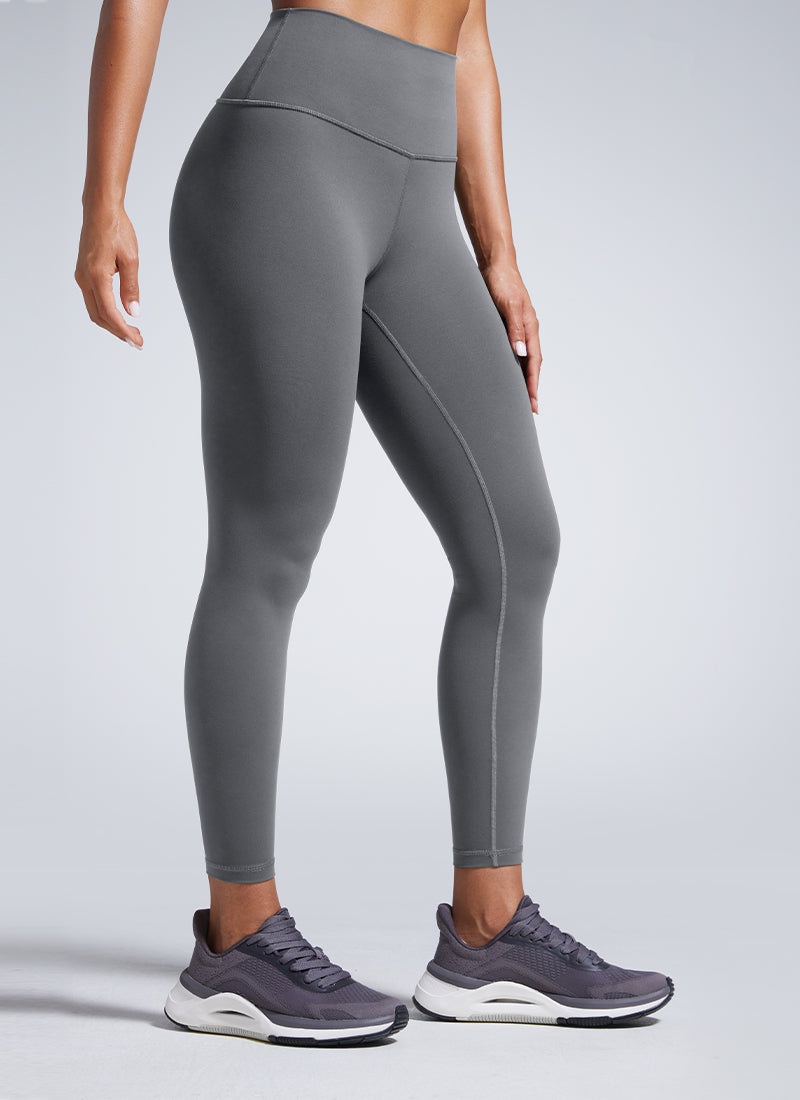 Lightweight Workout Leggings - Butterbreeze Fabric, High Waist, 25 Inch Lava Smoke Grey - view 1