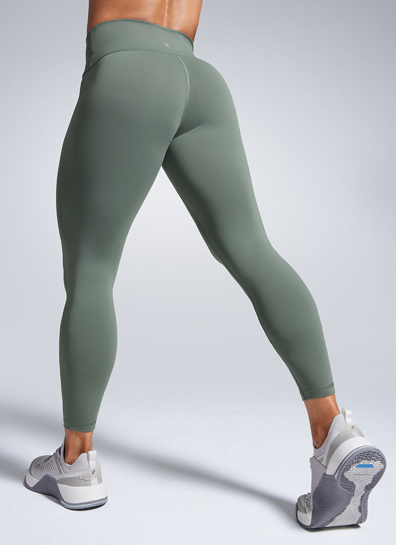 Lightweight Workout Leggings - Butterbreeze Fabric, High Waist, 25 Inch Grey Sage - view 2