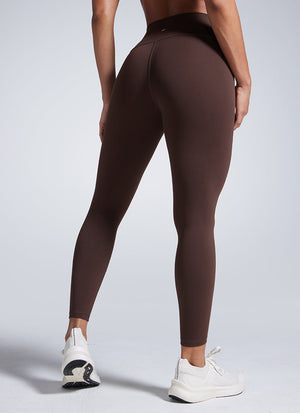 Lightweight Workout Leggings - Butterbreeze Fabric, High Waist, 25 Inch Hot Fudge Brown - view 2