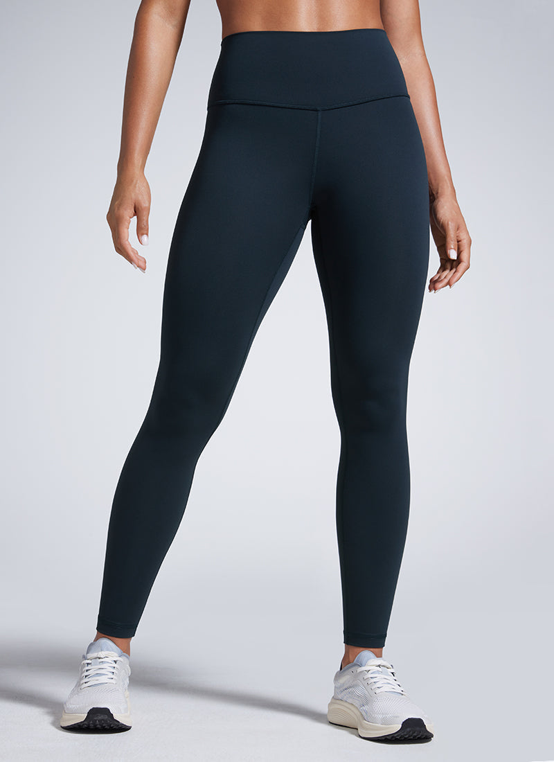 Lightweight Workout Leggings - Butterbreeze Fabric, 28 Inch Tall True Navy - view 1