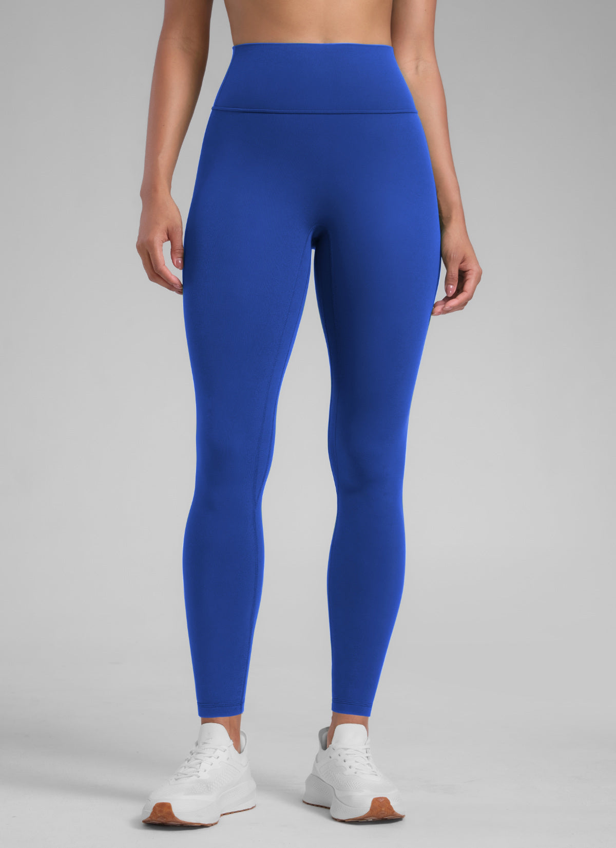 Tummy Control Leggings - No Front Seam, High Waist, 28 Inch Waves Blue - view 1