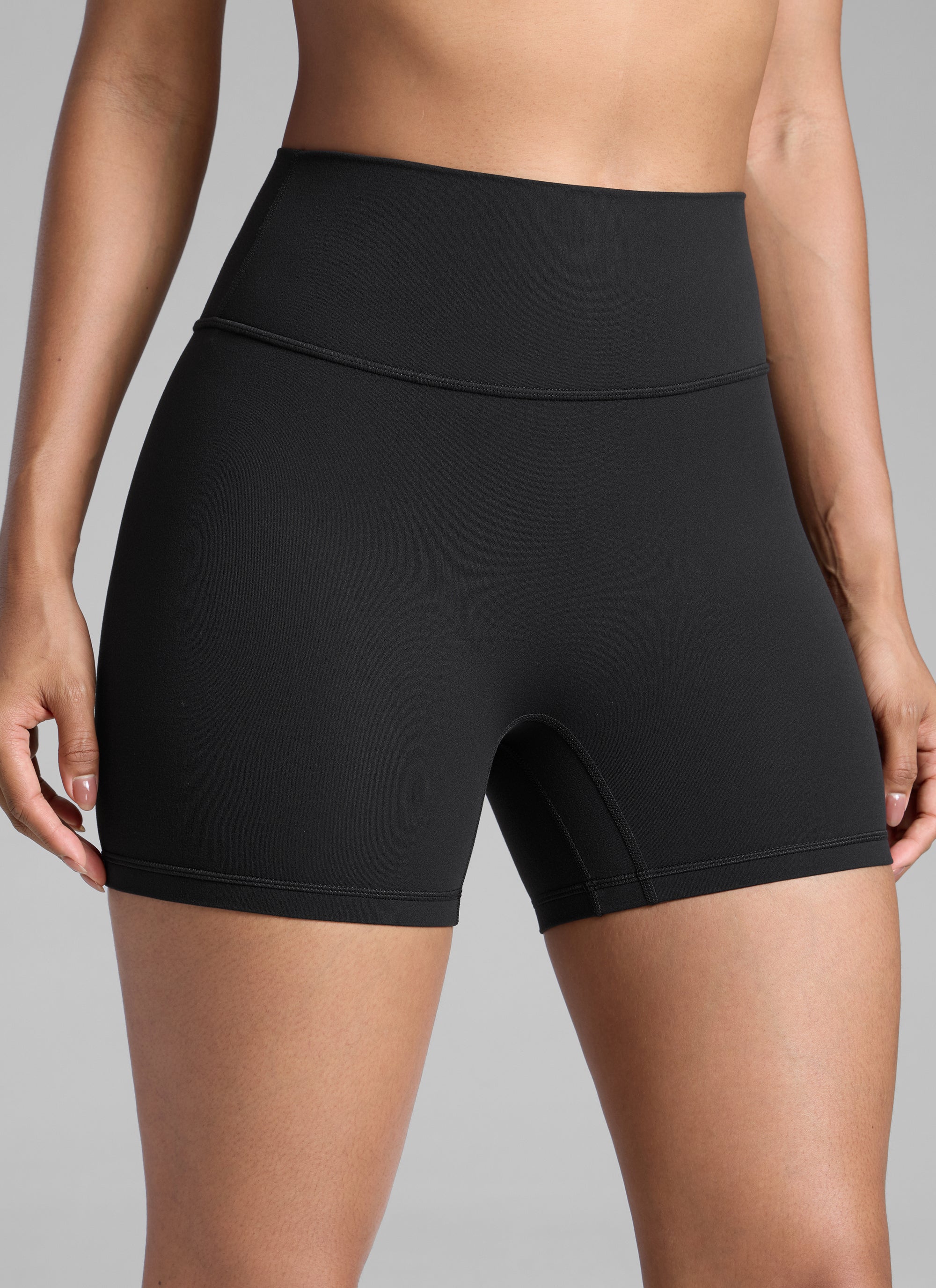 Sculpt Shorts No Front Seam - High Waist, 4 Inch Black - view 4
