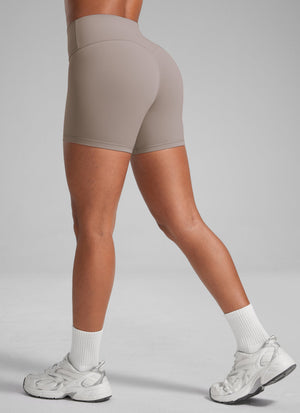 Sculpt Shorts No Front Seam - High Waist, 4 Inch Creamy Latte - view 2