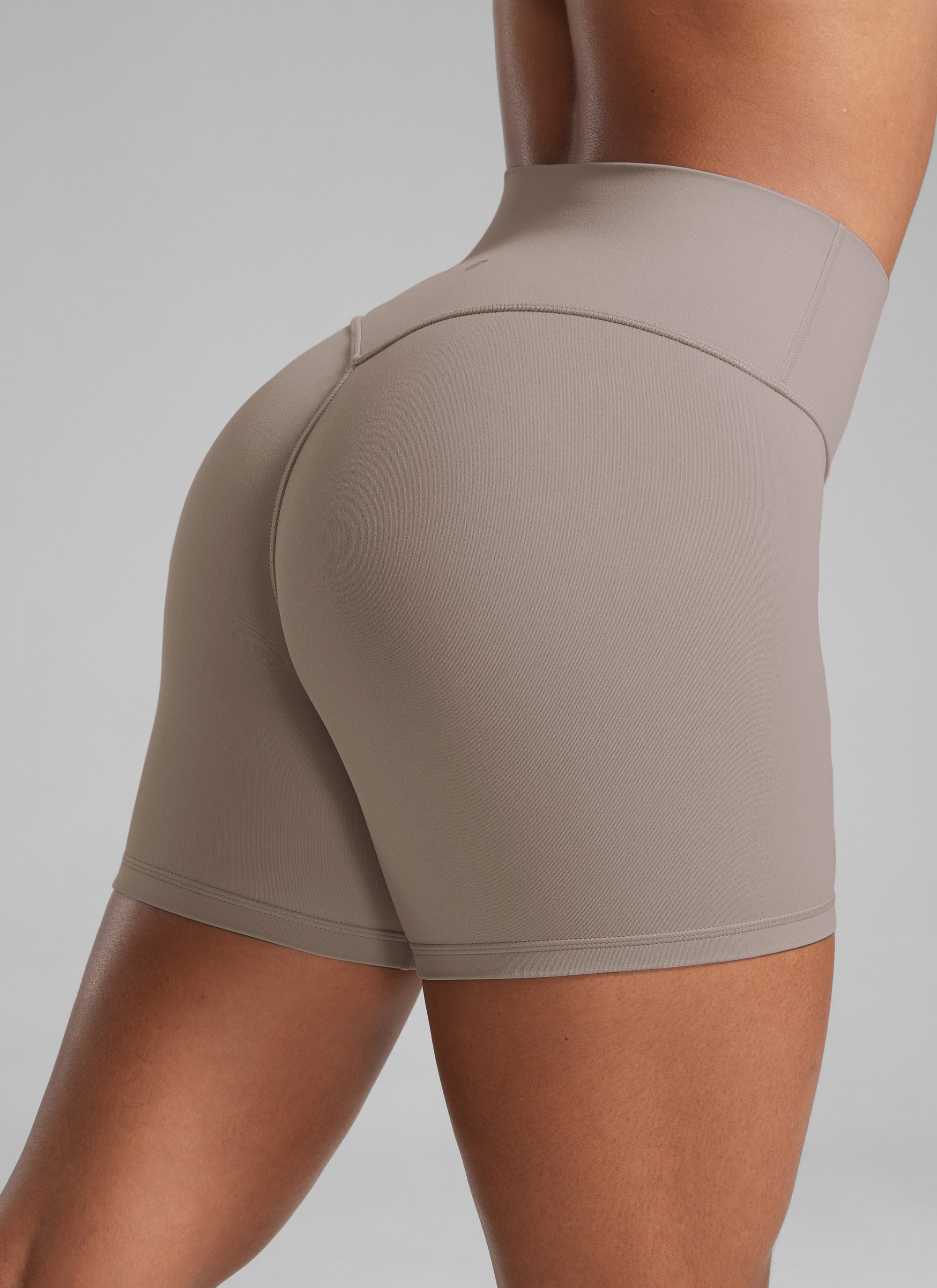 Sculpt Shorts No Front Seam - High Waist, 4 Inch Creamy Latte - view 5
