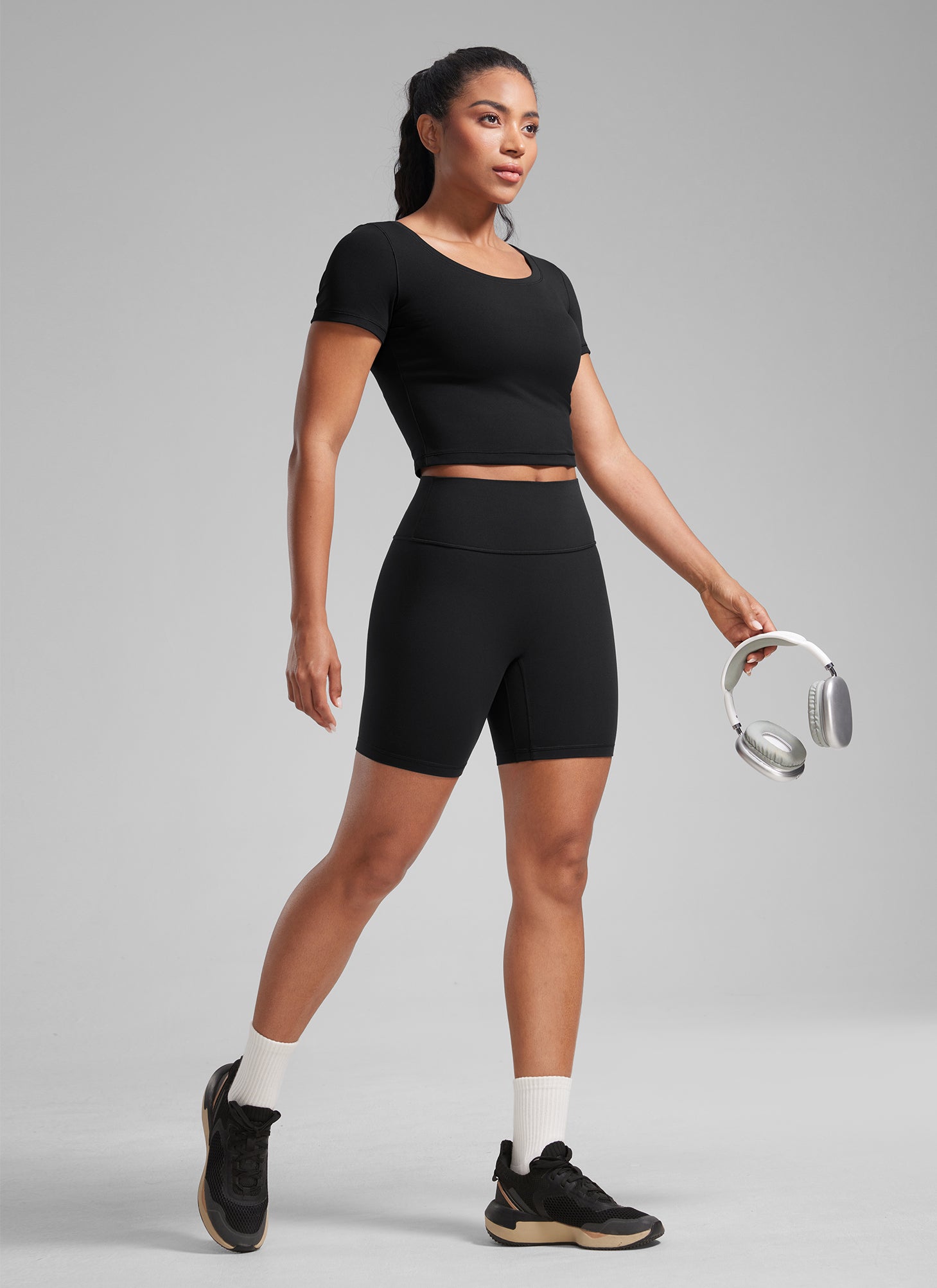 Sculpt Shorts No Front Seam - High Waist, 6 Inch Black - view 5