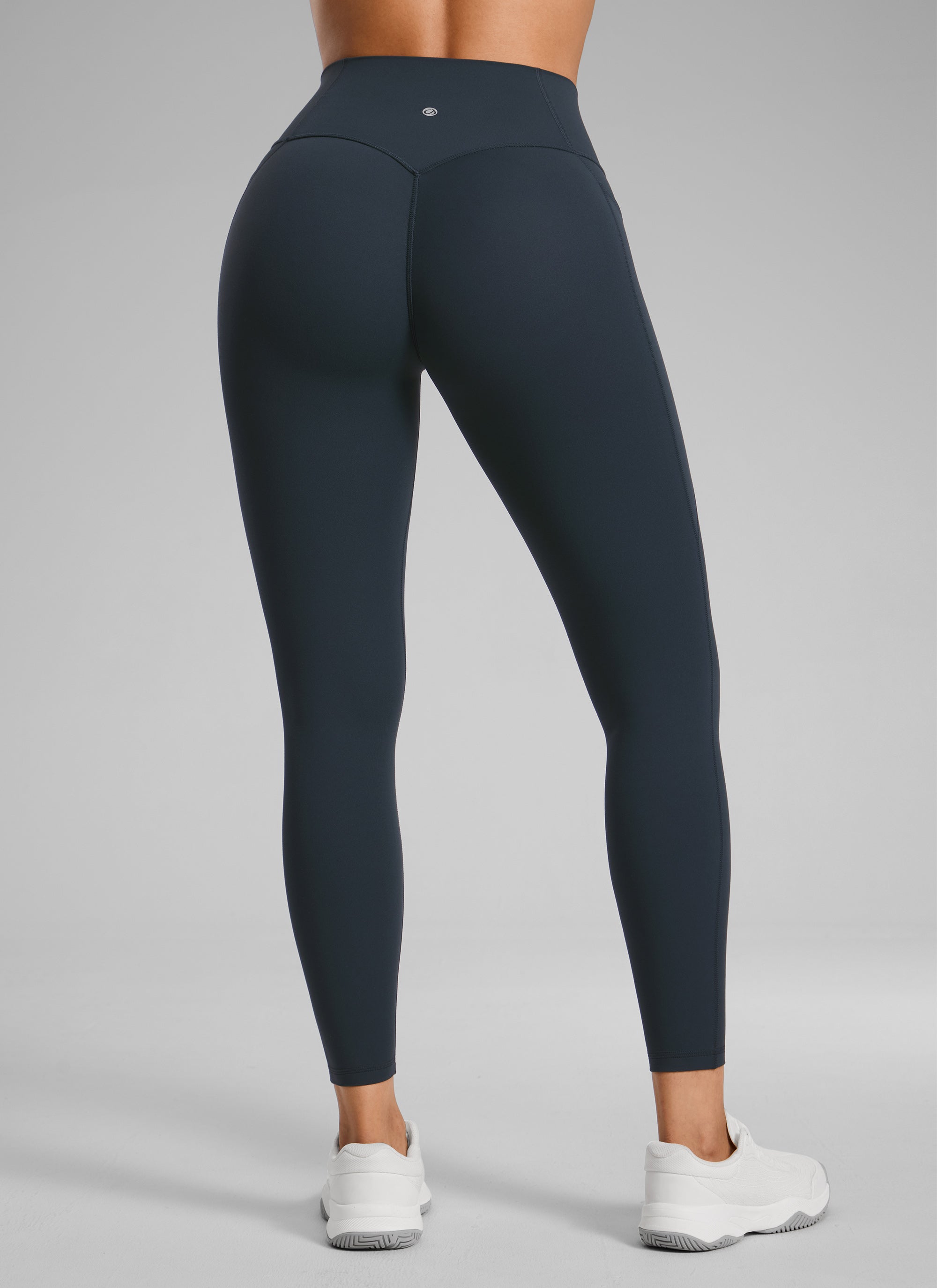 Pocketed Leggings - No Front Seam, High Waist, 25 Inch True Navy - view 2