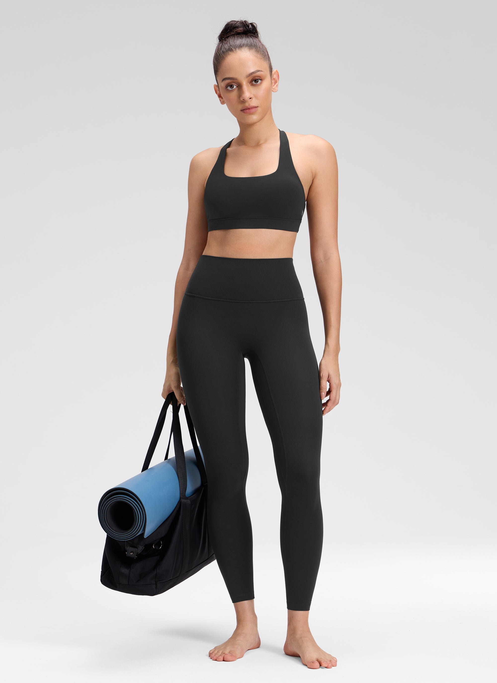 Yoga Leggings No Front Seam - Butterluxe Fabric, High Waist, 25 Inch Black - view 3