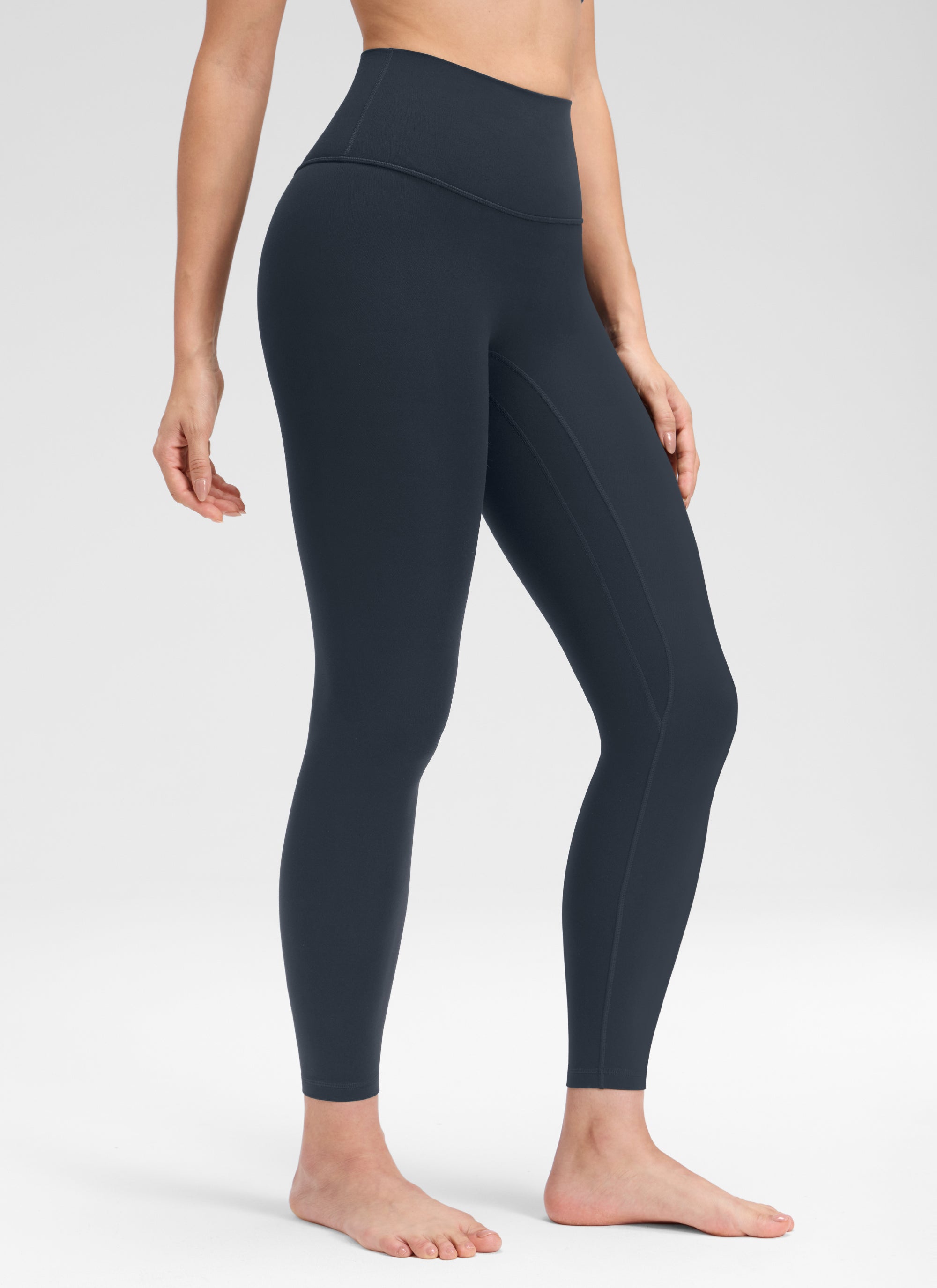 Yoga Leggings No Front Seam - Butterluxe Fabric, High Waist, 25 Inch True Navy - view 1