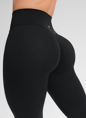 Leggings - No Front Seam, Tummy Control, High Waist Black - view 4