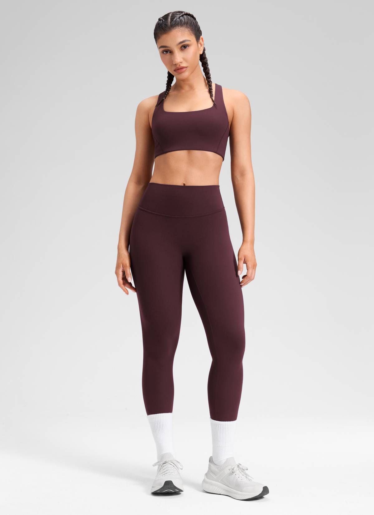 Leggings - No Front Seam, Tummy Control, High Waist Ripe Plum - view 3