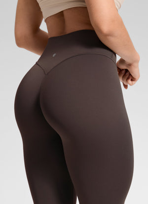 Leggings - No Front Seam, Tummy Control, High Waist Clay Brown - view 4