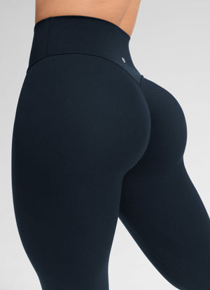 Leggings - No Front Seam, Tummy Control, High Waist True Navy - view 4