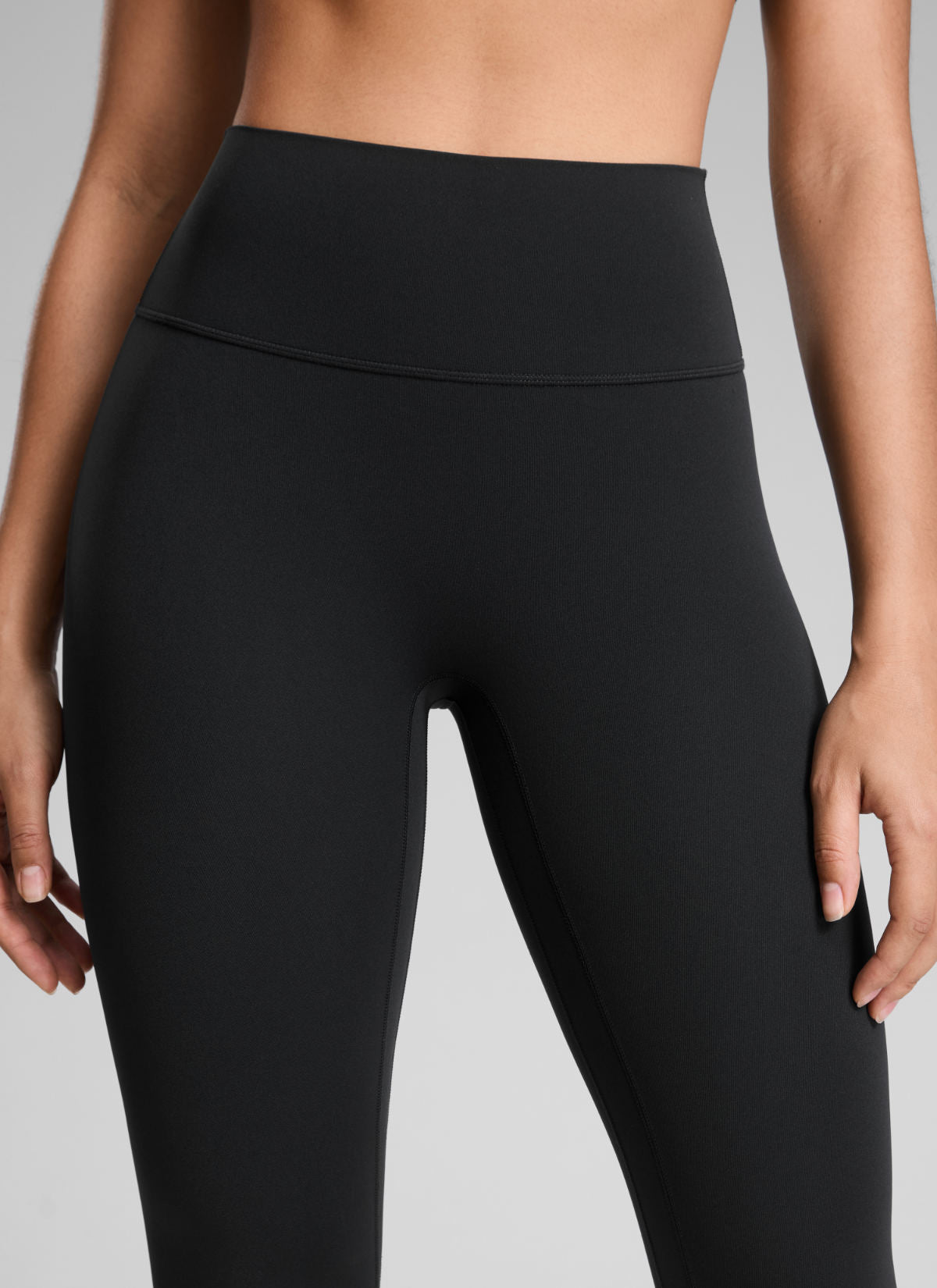 Squat Proof Leggings - No Front Seam, High Waist, 25 Inch Black - view 3