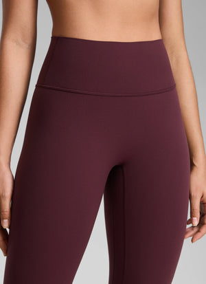 Squat Proof Leggings - No Front Seam, High Waist, 25 Inch Garnet Red - view 3