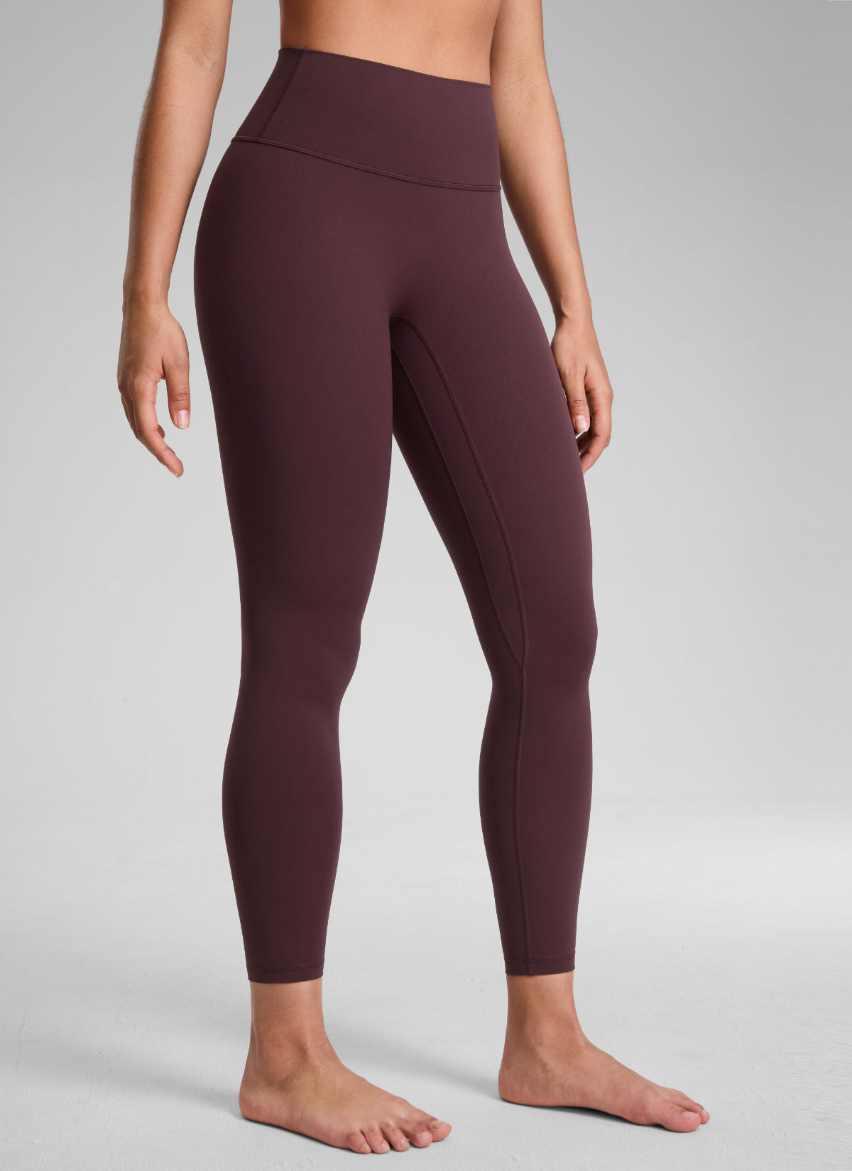 Squat Proof Leggings - No Front Seam, High Waist, 25 Inch Ripe Plum - view 1