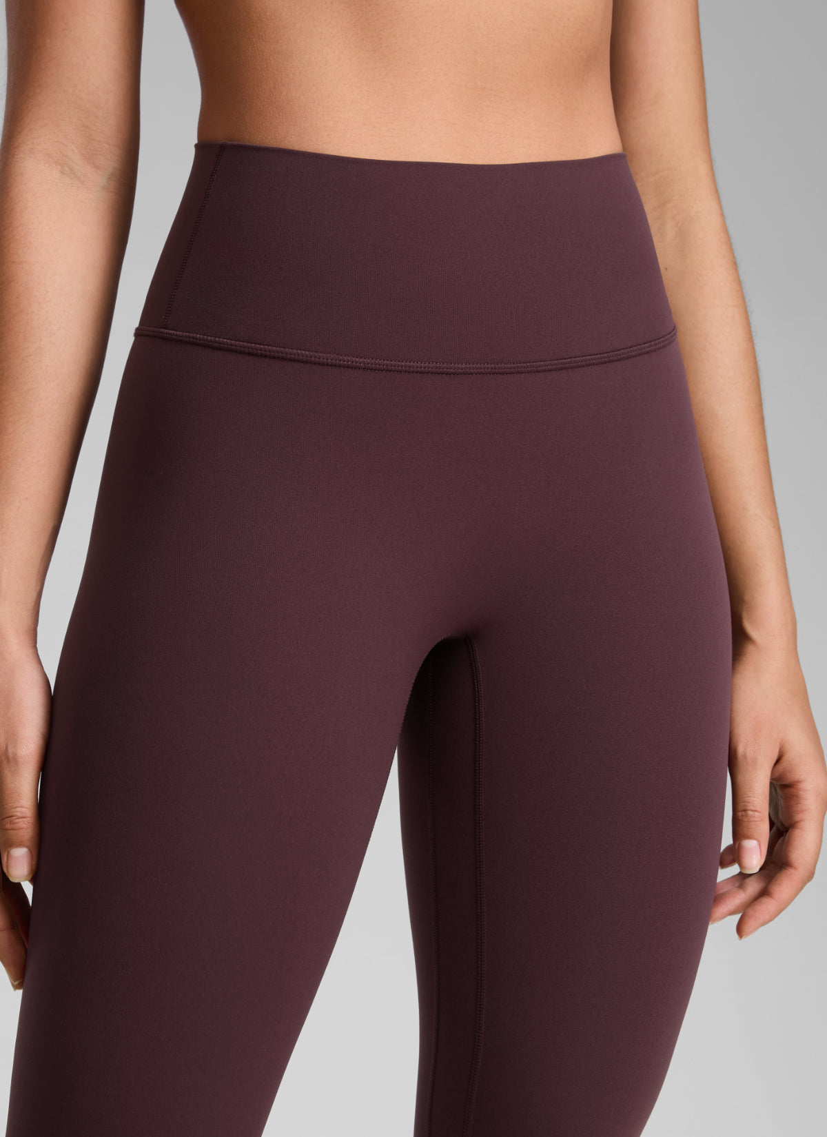 Squat Proof Leggings - No Front Seam, High Waist, 25 Inch Ripe Plum - view 3