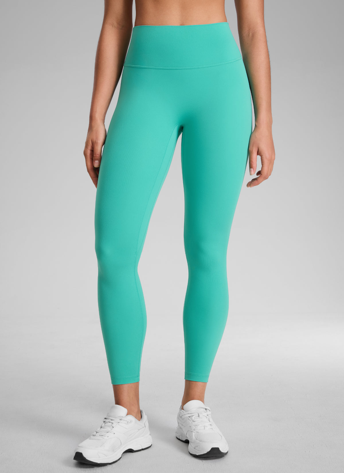Squat Proof Leggings - No Front Seam, High Waist, 25 Inch Atlantis Green - view 1