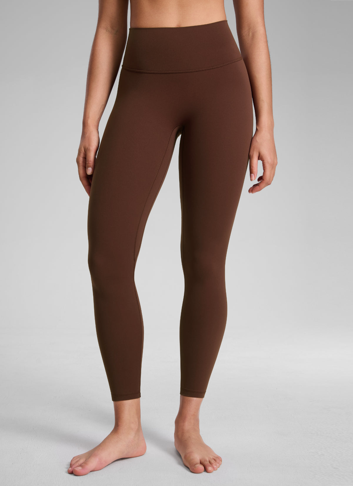 Squat Proof Leggings - No Front Seam, High Waist, 25 Inch Lava Brown - view 1