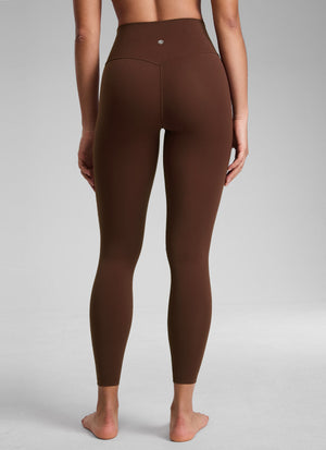 Squat Proof Leggings - No Front Seam, High Waist, 25 Inch Lava Brown - view 2